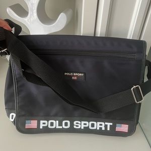 Vintage 90’S Ralph Lauren Polo Sport Messenger Crossbody Shoulder Bag Flap